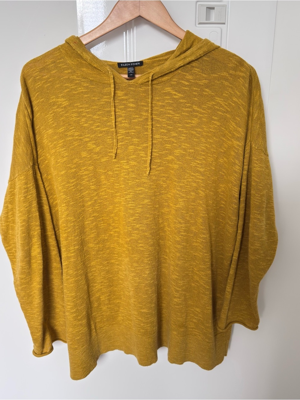EILEEN FISHER Hooded Top Organic linen & cotton blended Women's size S Oversized